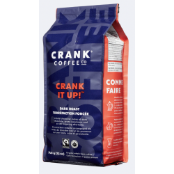 1 Case - 6pack, 340G, CRANK COFFEE - Crank It Up, - Dark Roast - Whole Bean