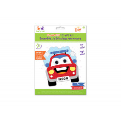 1 Case - Krafty Kids Kit: DIY Foam Friends Craft Kit Peel-n-Stick 04) Car