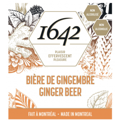 1 Case - 24pack, 275ML, 1642 SODAS - Premium Soda Mixers - Ginger Beer