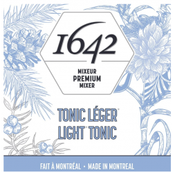 1 Case - 24pack, 275ML, 1642 SODAS - Premium Soda Mixers - Light Tonic