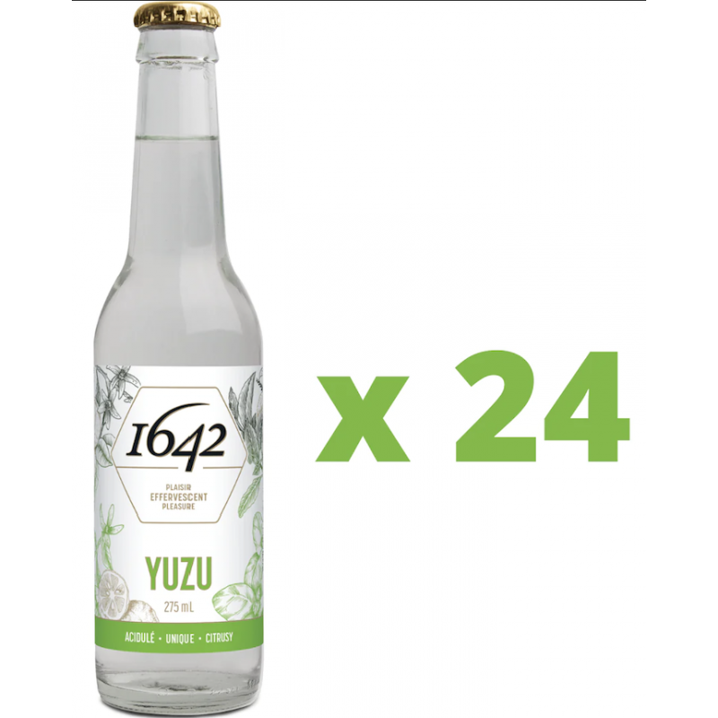 1 Case - 24pack, 275ML, 1642 SODAS - Premium Soda Mixers - YUZU