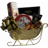 1 Case, 6 pack - Gift Basket Kit, Festive Gold, Makes 6 Gourmet  Festive Gold Gift Basket