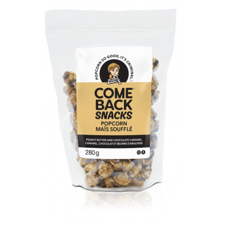 1 Case - 10 Pack, 250g - COMEBACK SNACKS, Peanut Butter And Chocolate Caramel