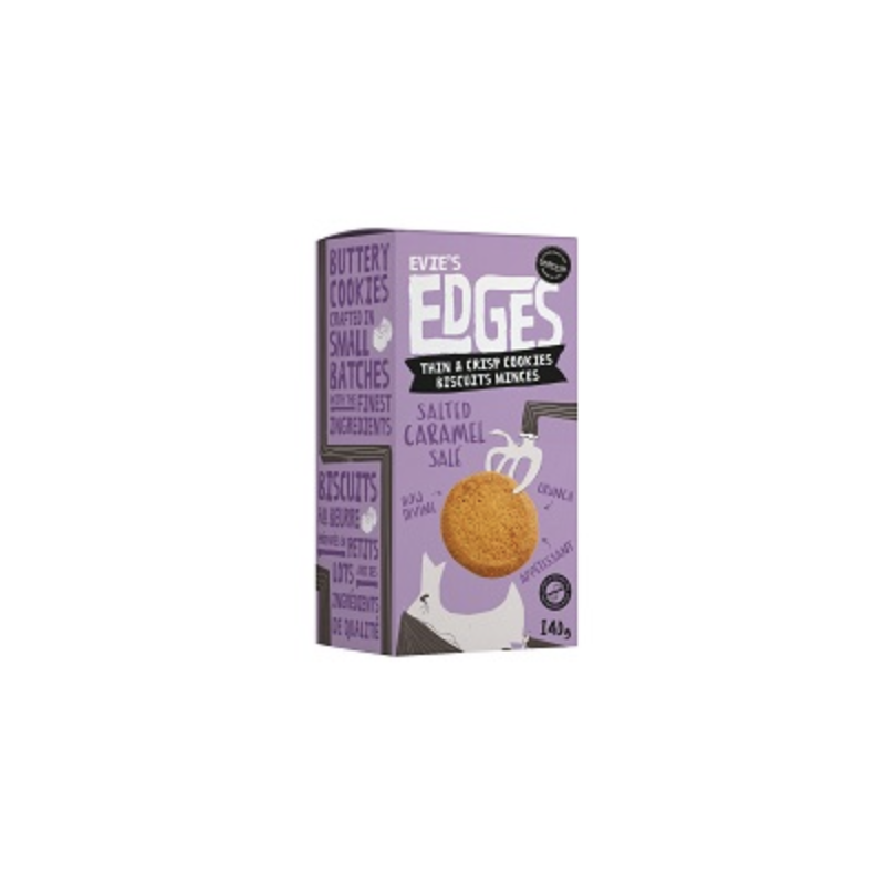 1 Case - 12 Pack, COOKIE IT UP, Evie's Edges - Salted Caramel Edges , 140g