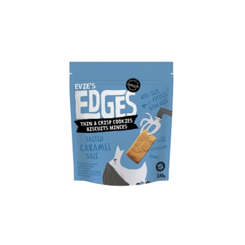 1 Case - 6 Pack, COOKIE IT UP, EVIE'S EDGES - Bite-size Salted Caramel Edges, 100g