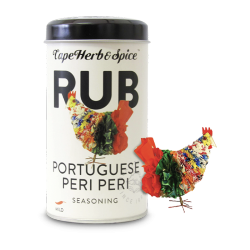 1 Case - 6 Pack, CAPE HERB & SPICE - Portuguese Peri Peri Rub Shaker, 100G