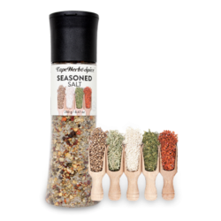 1 Case - 6 Pack, CAPE HERB & SPICE - Seasoned Salt Giant Grinder, 240G