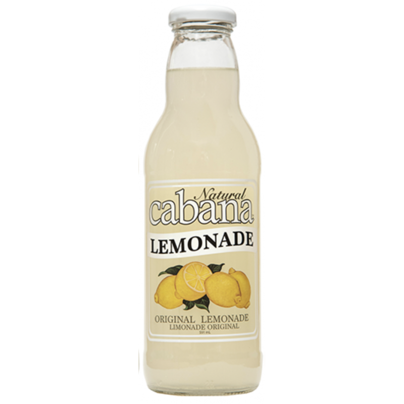 1 Case - 12 Pack - CABANA, Natural Cane Sugar Lemonade, Original CLASSIC LEMONADE, 591ml