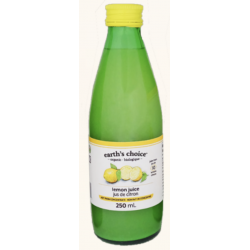 1 Case - 12 Pack - EARTH'S CHOICE, Earth's Choice Juice, Organic Lemon Juice Small, 250ml