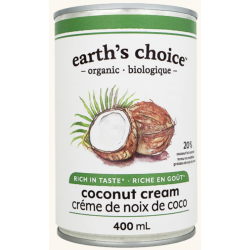 1 Case - 12 Pack - EARTH'S CHOICE, Coconut Cream 20%, 398mL