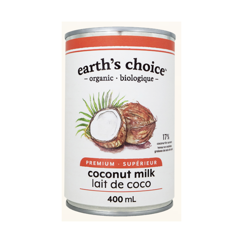 1 Case - 12 Pack - EARTH'S CHOICE, Coconut Milk Premium 17%, 200mL