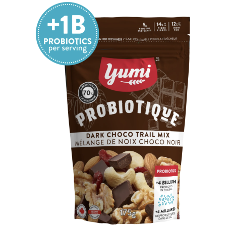 1 Case 6 Pack YUMI ORGANICS Dark Choco Trail Mix, 175g