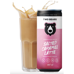 1 Case 6 Packs TWO BEARS LACTOSE-FREE DAIRY SALTED CARAMEL LATTE, 207ml