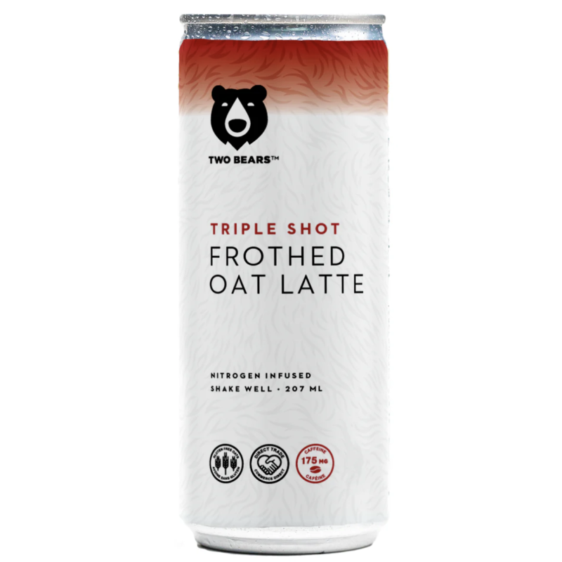 1 Case 6 Pack TWO BEARS TRIPLE SHOT FROTHED, 207ml