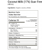 1 Case - 12 Pack - EARTH'S CHOICE, Organic Coconut Milk Guar Gum Free, 400mL