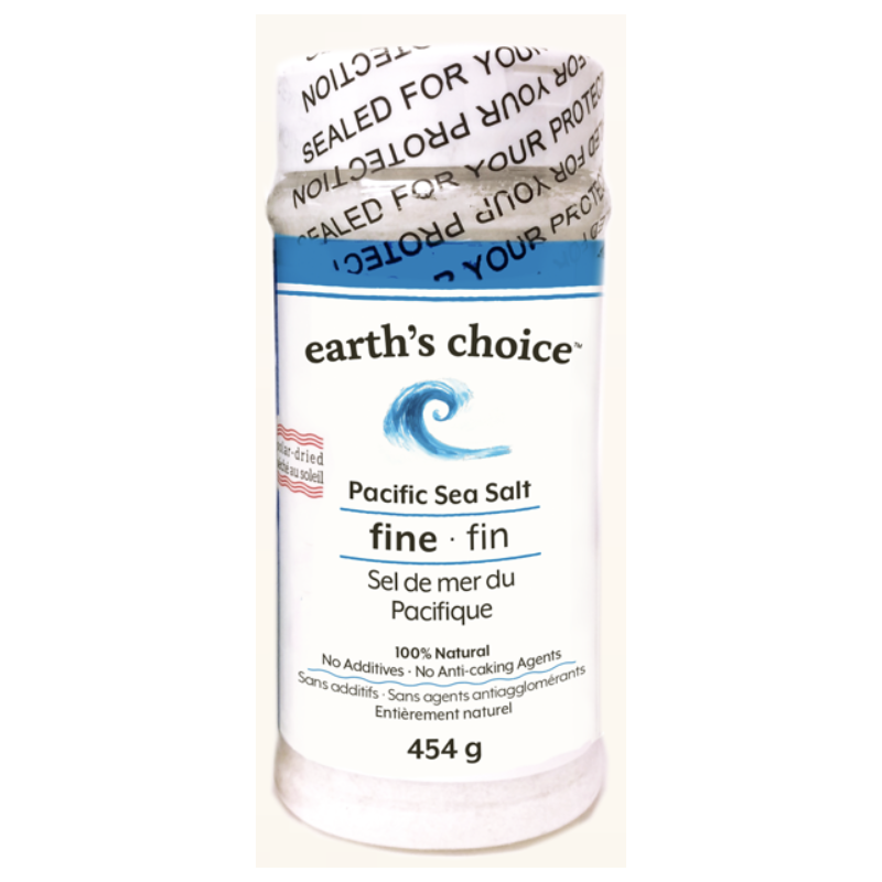 1 Case - 6 Pack - EARTH'S CHOICE, Pacific Sea Salt Fine, 454g