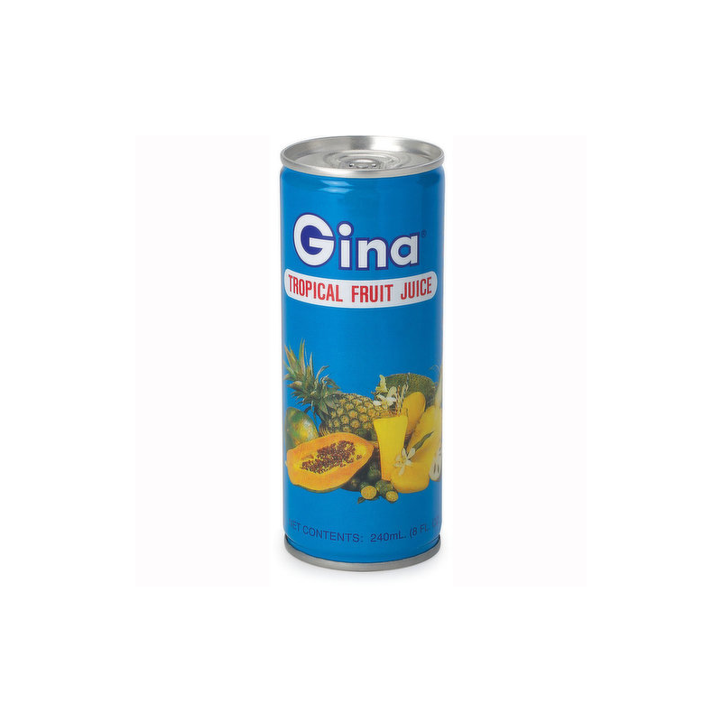 1 Case - 30 Pack - Gina Tropical Juice, 240ml