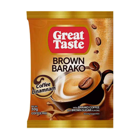 1 Case - 24 Pack, GreatTaste Brown Barako (10x30g)