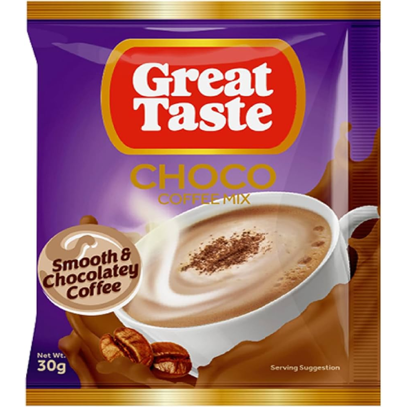 1 Case - 24 Pack, Great Taste Choco Coffee (10x30g)