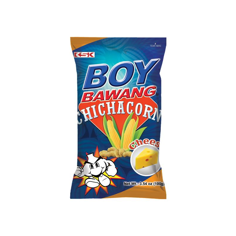 1 Case - 40 Pack, Boy Bawang Chichacorn Cheese,100g