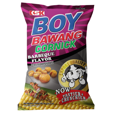 1 Case - 40 Pack, Boy Bawang BarBQ Cornics, 90g