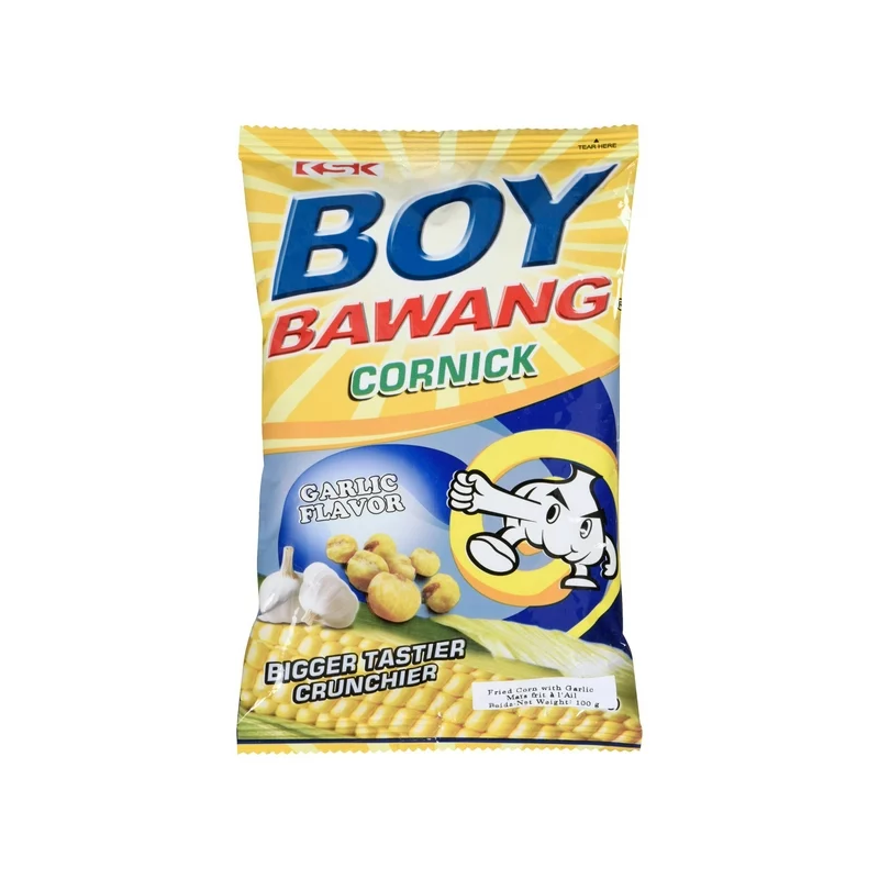 1 Case - 40 Pack, Boy Bawang Garlic Cornics, 90g