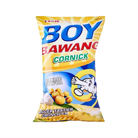 1 Case - 20 Pack, Boy Bawang Garlic Cornics, 500g