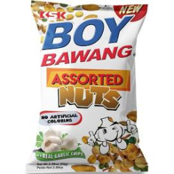 1 Case - 40 Pack, Boy Bawang Assorted Nuts Garlic, 85g