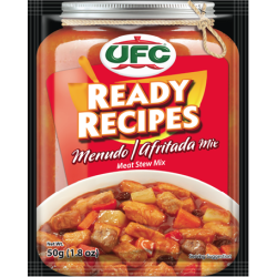 1 Case, 72 Pack, UFC Menudo/Afritada Mix, 50g