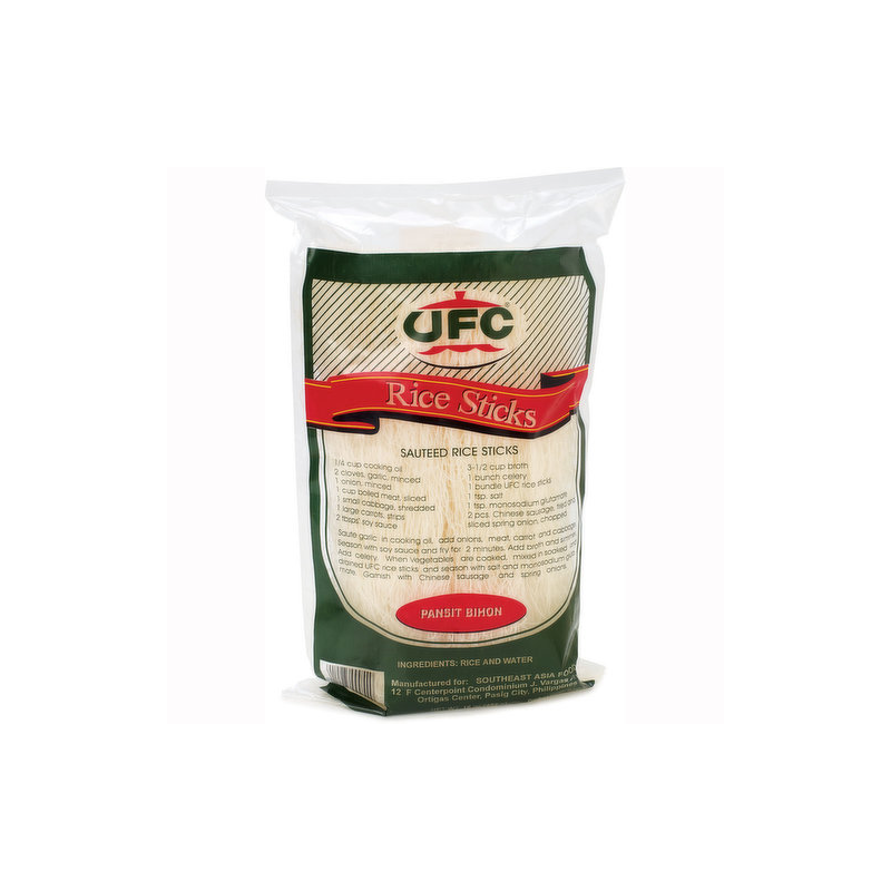 1 Case, 25 Pack, UFC Rice Sticks Bihon 454g