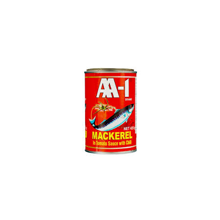 1 Case, 24 Pack, AA-1 Mackerel Tomato Chili 425g