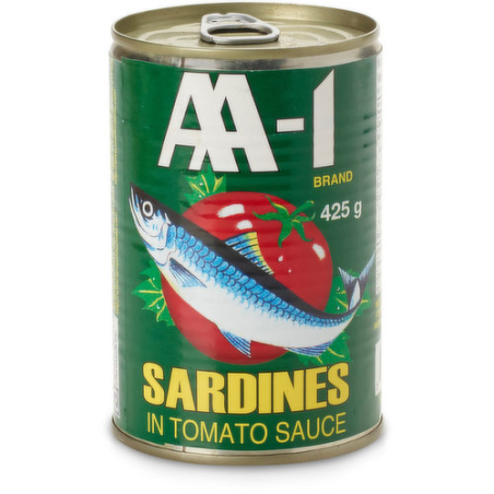 1 Case, 24 Pack AA-1 Sardine TomatoSauce, 425g