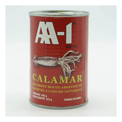 1 Case, 24 Pack, AA-1 Canned Squid in Brine 425g