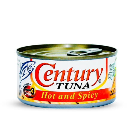 1 Case, 48 Pack Century Tuna Hot & Spicy 180g