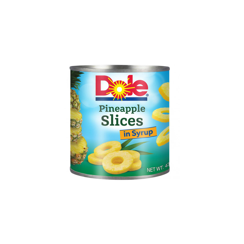 1 Case, 24 Pack, Dole Pneaple Slice Syrup 432g