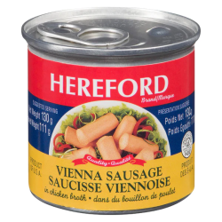 1 Case 48 Pack, Hereford Vienna Sausage 113g