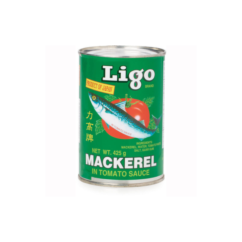 1 Case 24 Pack, Ligo Mackerel In Tomato Reg 425g