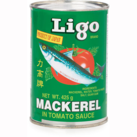 1 Case 24 Pack, Ligo Mackerel In Tomato Reg 425g