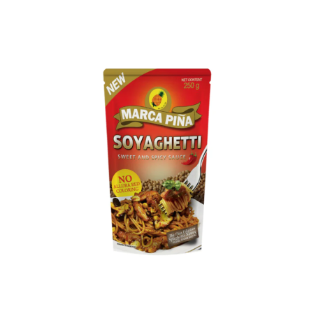 1 Case 24 Pack, MarcaPiña Soyaghetti Spicy 250g