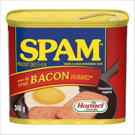 1 Case 12 Pack, Spam Luncheon Meat Bacon 340g