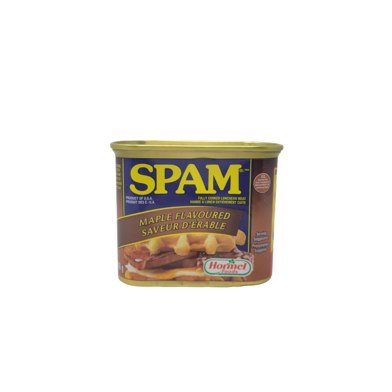 1 Case 12 Pack, Spam LuncheonMeat Maple 340g