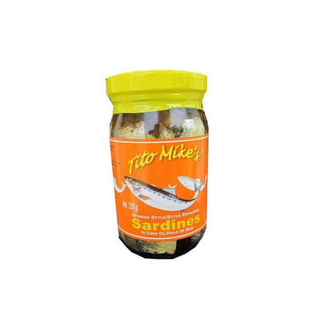 1 Case 24 Pack, Tito Mikes Sardines Mild 220ml