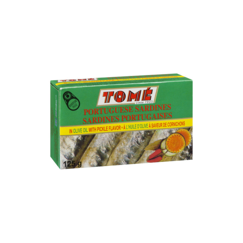 1 Case 50 Pack, Tome Sardine Olive Oil Pickle 125g