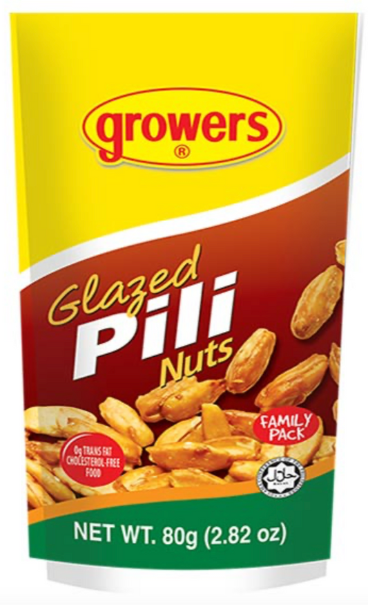 1 Case, Growers Glazed Pili Nuts 24x80g - PAL# DGRO-001