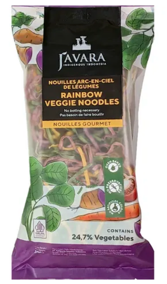 1 Case, 12 Pack - JAVARA VEGGIE NOODLE RAINBOW 200G