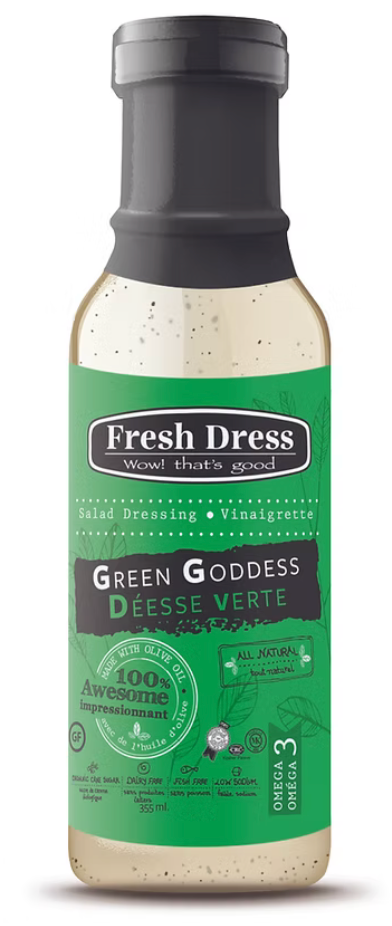 1 Case 12 Pack, FRESH DRESS All Natural Salad Dressings Green Goddess