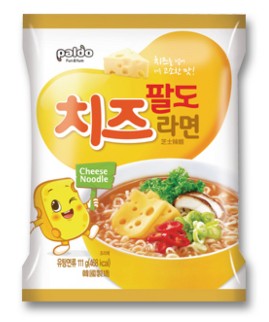 1 Case, 16 Pack - PALDO CHEESE RAMYUN NOODLE, (114Gx4)- PAL# 25254